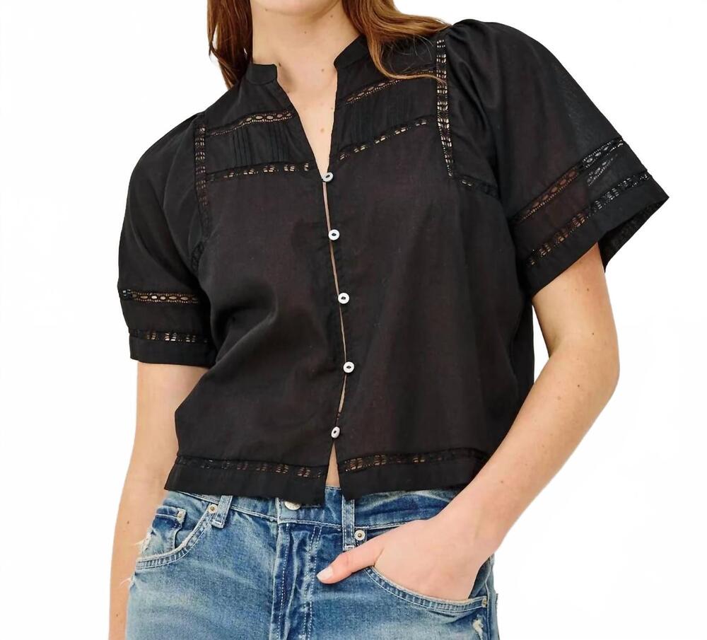 NEW RAILS alanis v-neck shirt in black